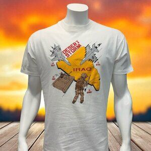 Vintage 90's Iraq Operation Desert Storm Single Stitch T Shirt US Made Size XL
